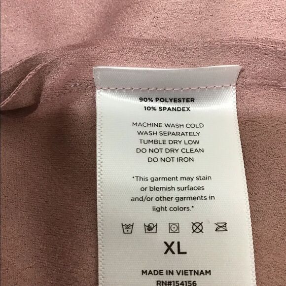 MOTE Pink Faux Suede Drape Jacket New - Picture 6 of 6